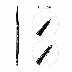 CC Brow Lucas карандаш для бровей со щеточкой Micro Brow Pencil, цвет "Brown" (коричневый)