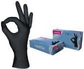 MediOk Перчатки нитриловые черные размер L (1 ПАРА)