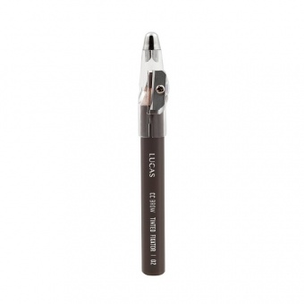 CC Brow Lucas карандаш для бровей TINTED WAX FIXATOR, цвет 02 (темно-коричневый)